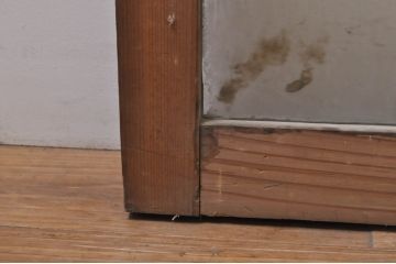 アンティーク建具　インテリアに取り入れやすいシンプルなデザインのガラス窓4枚セット(引き戸、ガラス戸)(R-068298)