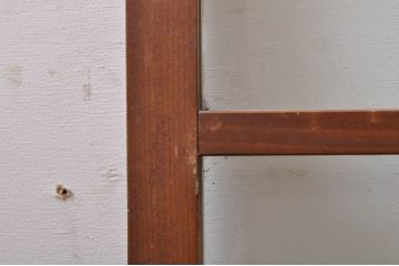 アンティーク建具　ペイント仕上げ限定　インテリアに取り入れやすいシンプルなデザインのペイントガラス窓2枚セット(引き戸、ガラス戸)(R-068299)