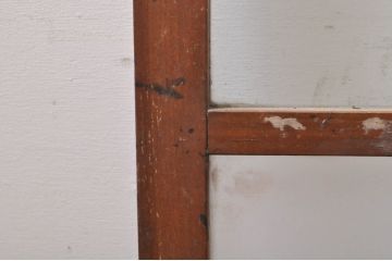 アンティーク建具　ペイント仕上げ限定　インテリアに取り入れやすいシンプルなデザインのペイントガラス窓2枚セット(引き戸、ガラス戸)(R-068299)