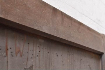 アンティーク建具　杉板1枚板　落ち着いた和の空間を演出する板戸窓4枚セット(引き戸)(R-068301)