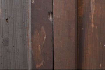 アンティーク建具　杉板1枚板　落ち着いた和の空間を演出する板戸窓4枚セット(引き戸)(R-068301)