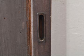 アンティーク建具　杉板1枚板　落ち着いた和の空間を演出する板戸窓4枚セット(引き戸)(R-068301)
