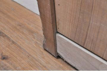 アンティーク建具　杉板1枚板　落ち着いた和の空間を演出する板戸窓4枚セット(引き戸)(R-068301)