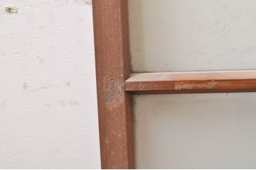 アンティーク建具　希少　レトロな雰囲気漂う小窓付きのガラス窓2枚セット(引き戸、ガラス戸)(R-068303)