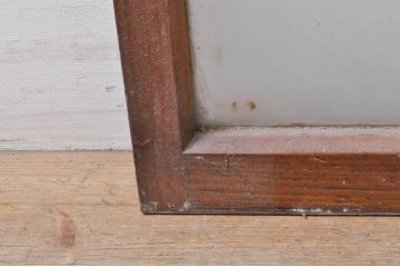 アンティーク建具　希少　レトロな雰囲気漂う小窓付きのガラス窓2枚セット(引き戸、ガラス戸)(R-068303)