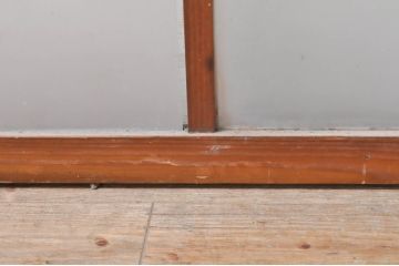 アンティーク建具　希少　レトロな雰囲気漂う小窓付きのガラス窓2枚セット(引き戸、ガラス戸)(R-068303)