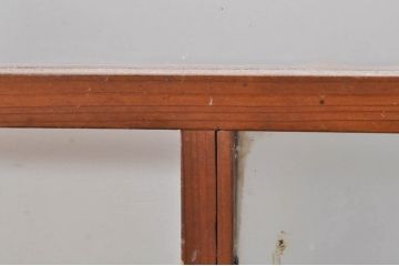 アンティーク建具　希少　レトロな雰囲気漂う小窓付きのガラス窓2枚セット(引き戸、ガラス戸)(R-068303)