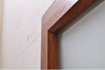 アンティーク建具　大正ロマン　どこか懐かしい雰囲気漂うガラス窓2枚セット(引き戸、ガラス戸)(R-068304)