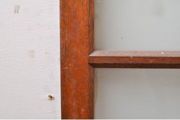 アンティーク建具　大正ロマン　どこか懐かしい雰囲気漂うガラス窓2枚セット(引き戸、ガラス戸)(R-068304)