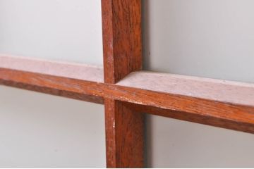アンティーク建具　大正ロマン　どこか懐かしい雰囲気漂うガラス窓2枚セット(引き戸、ガラス戸)(R-068304)