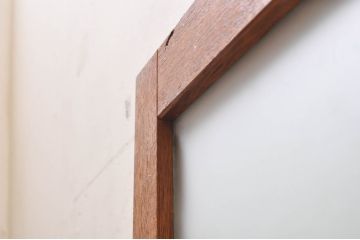 アンティーク建具　大正ロマン　どこか懐かしい雰囲気漂うガラス窓2枚セット(引き戸、ガラス戸)(R-068304)