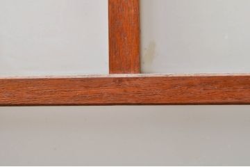 アンティーク建具　大正ロマン　どこか懐かしい雰囲気漂うガラス窓2枚セット(引き戸、ガラス戸)(R-068304)