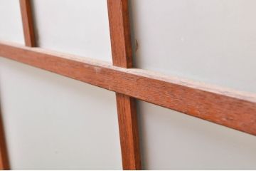 アンティーク建具　大正ロマン　どこか懐かしい雰囲気漂うガラス窓2枚セット(引き戸、ガラス戸)(R-068304)