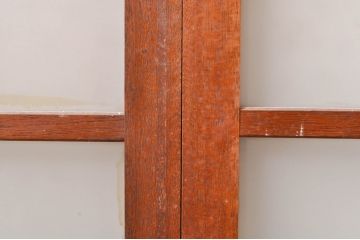 アンティーク建具　大正ロマン　どこか懐かしい雰囲気漂うガラス窓2枚セット(引き戸、ガラス戸)(R-068304)