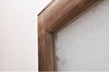 アンティーク建具　大正ロマン　懐かしい雰囲気のガラス窓4枚セット(引き戸、ガラス戸)(R-068305)