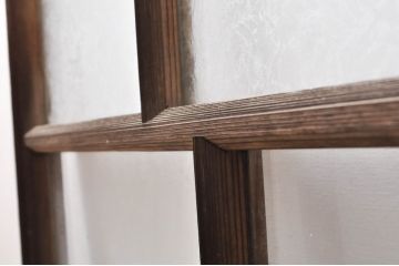 アンティーク建具　大正ロマン　懐かしい雰囲気のガラス窓4枚セット(引き戸、ガラス戸)(R-068305)