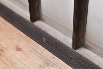 アンティーク建具　大正ロマン　懐かしい雰囲気のガラス窓4枚セット(引き戸、ガラス戸)(R-068305)