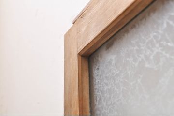 アンティーク建具　大正ロマン　懐かしい雰囲気のガラス窓4枚セット(引き戸、ガラス戸)(R-068305)