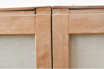 アンティーク建具　大正ロマン　懐かしい雰囲気のガラス窓4枚セット(引き戸、ガラス戸)(R-068305)