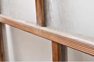 アンティーク建具　大正ロマン　懐かしい雰囲気のガラス窓4枚セット(引き戸、ガラス戸)(R-068305)