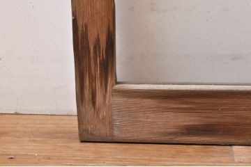アンティーク建具　大正ロマン　懐かしい雰囲気のガラス窓4枚セット(引き戸、ガラス戸)(R-068305)