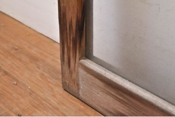 アンティーク建具　大正ロマン　懐かしい雰囲気のガラス窓4枚セット(引き戸、ガラス戸)(R-068305)