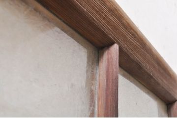 アンティーク建具　大正ロマン　懐かしい雰囲気のガラス窓2枚セット(引き戸、ガラス戸)(R-068306)