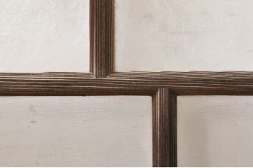 アンティーク建具　大正ロマン　懐かしい雰囲気のガラス窓2枚セット(引き戸、ガラス戸)(R-068306)