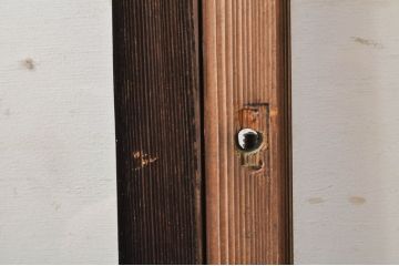 アンティーク建具　大正ロマン　懐かしい雰囲気のガラス窓2枚セット(引き戸、ガラス戸)(R-068306)