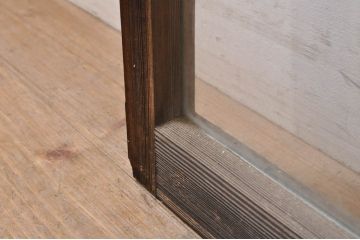 アンティーク建具　大正ロマン　懐かしい雰囲気のガラス窓2枚セット(引き戸、ガラス戸)(R-068306)
