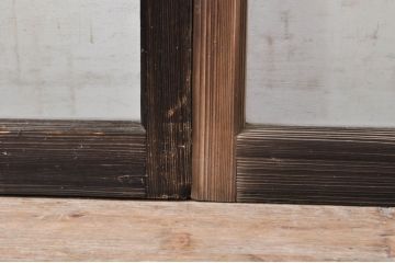 アンティーク建具　大正ロマン　懐かしい雰囲気のガラス窓2枚セット(引き戸、ガラス戸)(R-068306)