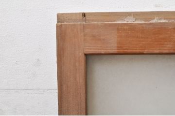 アンティーク建具　大正ロマン　懐かしい雰囲気のガラス窓2枚セット(引き戸、ガラス戸)(R-068306)