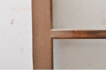 アンティーク建具　大正ロマン　懐かしい雰囲気のガラス窓2枚セット(引き戸、ガラス戸)(R-068306)