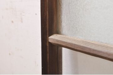 アンティーク建具　大正ロマン　懐かしい雰囲気のガラス窓2枚セット(引き戸、ガラス戸)(R-068307)
