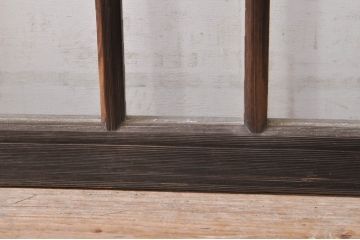 アンティーク建具　大正ロマン　懐かしい雰囲気のガラス窓2枚セット(引き戸、ガラス戸)(R-068307)