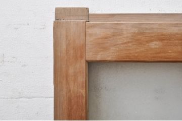 アンティーク建具　大正ロマン　懐かしい雰囲気のガラス窓2枚セット(引き戸、ガラス戸)(R-068307)