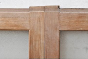 アンティーク建具　大正ロマン　懐かしい雰囲気のガラス窓2枚セット(引き戸、ガラス戸)(R-068307)