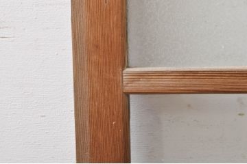アンティーク建具　大正ロマン　懐かしい雰囲気のガラス窓2枚セット(引き戸、ガラス戸)(R-068307)