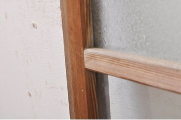 アンティーク建具　大正ロマン　懐かしい雰囲気のガラス窓2枚セット(引き戸、ガラス戸)(R-068307)