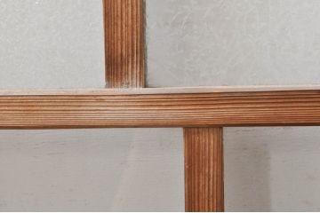 アンティーク建具　大正ロマン　懐かしい雰囲気のガラス窓2枚セット(引き戸、ガラス戸)(R-068307)