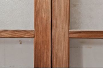アンティーク建具　大正ロマン　懐かしい雰囲気のガラス窓2枚セット(引き戸、ガラス戸)(R-068307)
