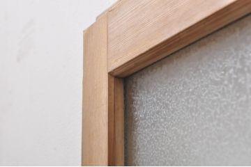 アンティーク建具　大正ロマン　懐かしい雰囲気のガラス窓3枚セット(引き戸、ガラス戸)(R-068308)