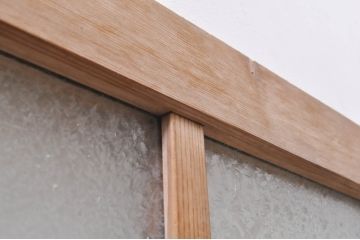 アンティーク建具　大正ロマン　懐かしい雰囲気のガラス窓3枚セット(引き戸、ガラス戸)(R-068308)
