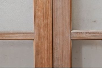 アンティーク建具　大正ロマン　懐かしい雰囲気のガラス窓3枚セット(引き戸、ガラス戸)(R-068308)