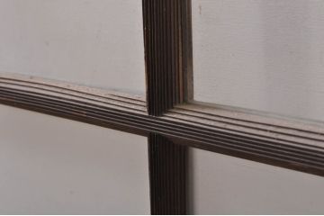 アンティーク建具　大正ロマン　経年を感じさせる古い木味が魅力のガラス窓1枚(ガラス戸、引き戸)(R-068309)