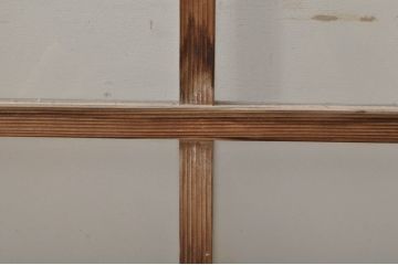 アンティーク建具　大正ロマン　経年を感じさせる古い木味が魅力のガラス窓1枚(ガラス戸、引き戸)(R-068309)