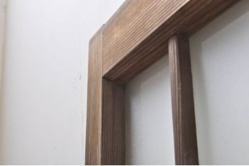 アンティーク建具　大正ロマンなお部屋作りにおすすめなガラス窓4枚セット(引き戸、ガラス戸)(R-068310)