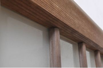 アンティーク建具　大正ロマンなお部屋作りにおすすめなガラス窓4枚セット(引き戸、ガラス戸)(R-068310)