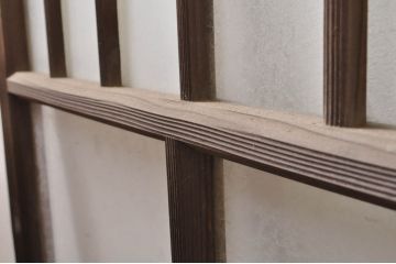 アンティーク建具　大正ロマンなお部屋作りにおすすめなガラス窓4枚セット(引き戸、ガラス戸)(R-068310)
