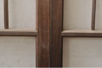 アンティーク建具　大正ロマンなお部屋作りにおすすめなガラス窓4枚セット(引き戸、ガラス戸)(R-068310)